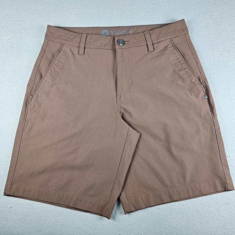 Vuori Meta Shorts Mens 28 Sable Brown 8" Inseam Chino Golf Casual Preppy V379